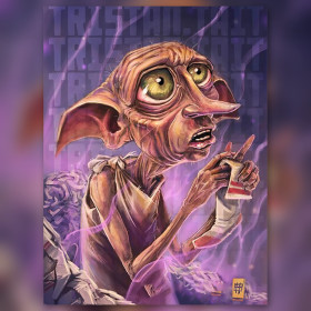 Dobby con calzino magico tela diamond painting strass brillanti