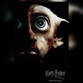 Dobby Hauself Diamond Painting dunkles Gesicht glänzende Strasssteine Stickerei