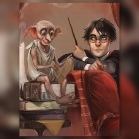 Harry Potter and Dobby diamond painting sparkling rhinestone embroidery kit