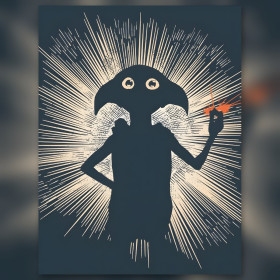 Befreiter Dobby Elf Diamond Painting Leinwand glänzende Strasssteine magischer Glanz