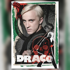 Draco Malfoy diamond painting canvas shiny rhinestones dark mark design