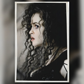 Dark Bellatrix Lestrange portrait diamond painting shiny rhinestones