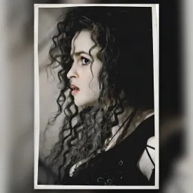 Donker portret Bellatrix Lestrange diamond painting glinsterende steentjes