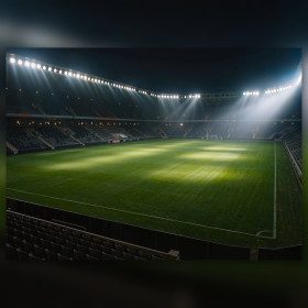 Stade de Football Vide sous les Projecteurs