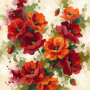 Bouquet de coquelicots à l'aquarelle