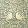 Art Nouveau Tree of Life Ornamental Border