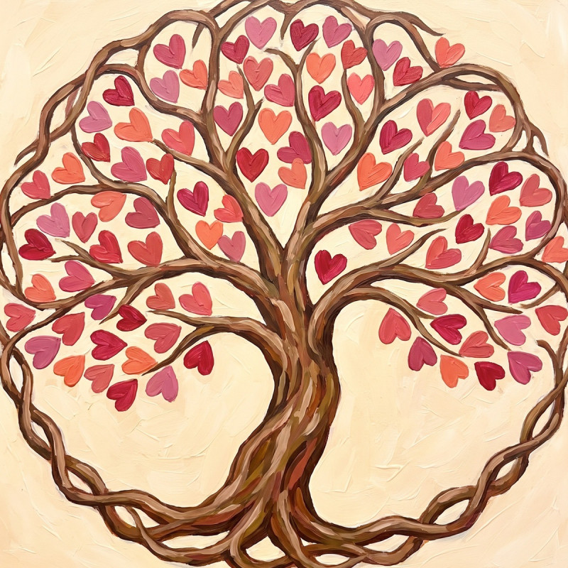 Heart Leaves Tree of Life