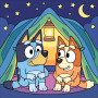 Bluey and Bingo Camping Under the Stars