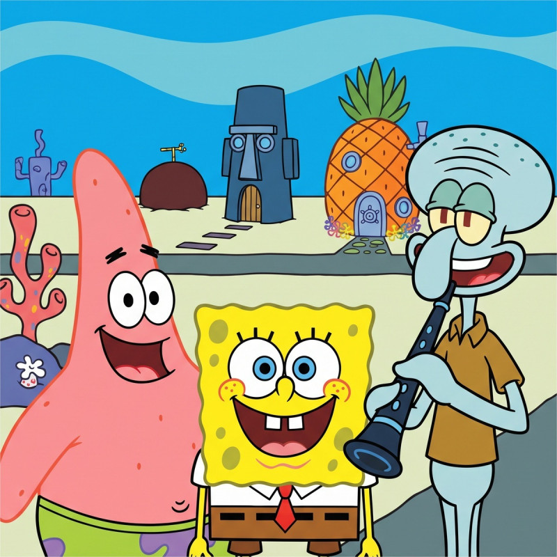 Bob Patrick et Carlo à Bikini Bottom