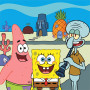 SpongeBob Patrick und Thaddäus in Bikini Bottom