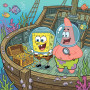 Bob et Patrick explorent un navire au trésor