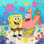 Bob et Patrick souriants avec fleurs marines