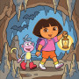 Dora and Boots Exploring a Cave with Lantern