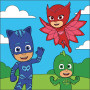 Catboy Owlette und Gekko im Heldenflug