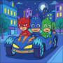 Catboy Owlette and Gekko Riding the Cat-Car