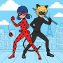 Ladybug and Cat Noir Back to Back
