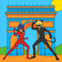 Ladybug und Cat Noir vor dem Triumphbogen