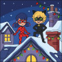 Ladybug and Cat Noir Christmas Rooftop Lights