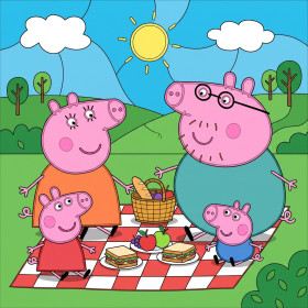 Pique-nique en famille avec Peppa et George