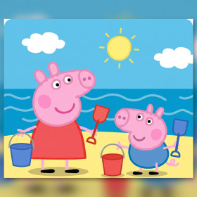 Peppa and George Playing at the Beach