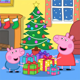 Peppa und Schorsch feiern Weihnachten mit Geschenken