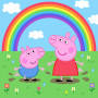 Peppa and George Jumping in Muddy Puddles