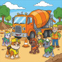 Rubble and the Construction Crew with Cement Mixer Truck