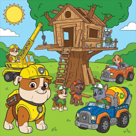 Rubble Building a Treehouse with the Crew