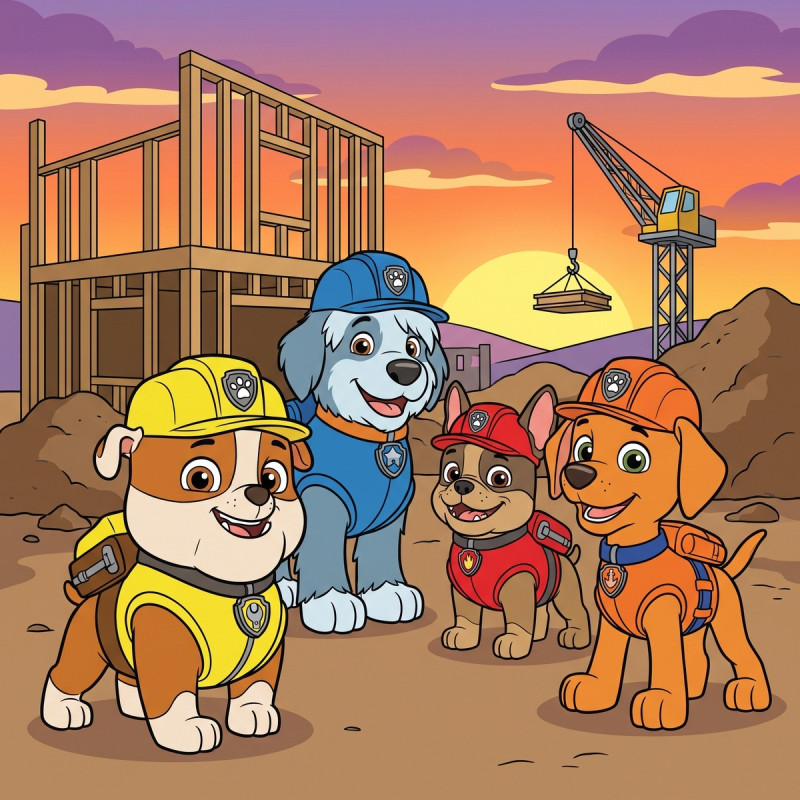 Rubble e la squadra al tramonto