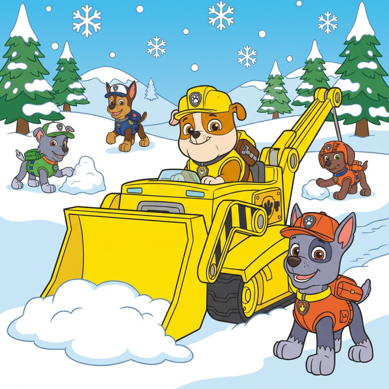 Rubble et son équipe déneigent la neige