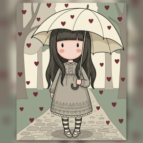 Girl Beneath the Heart Rain