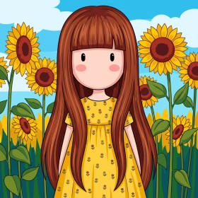 Gorjuss tra i Girasoli