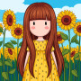 Gorjuss Girl Among Sunflowers