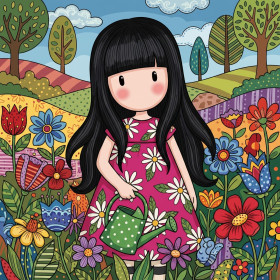 Gorjuss Girl with Watering Can