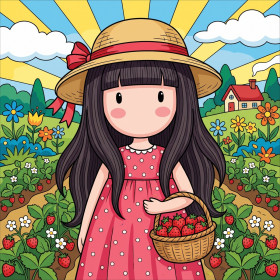 Gorjuss Strawberry Garden Girl