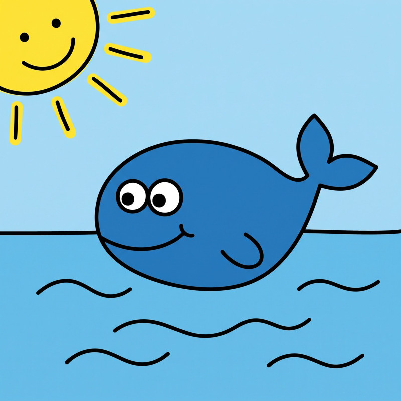 Lächelnde Blaue Walfreude