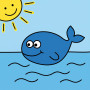 Smiling Blue Whale