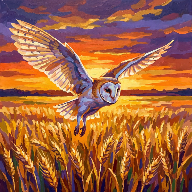 Golden Field Barn Owl