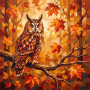 Autumn Maple Long-Eared Owl