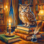 De Geleerde Uil in de Bibliotheek
