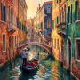Canale Veneziano al Tramonto