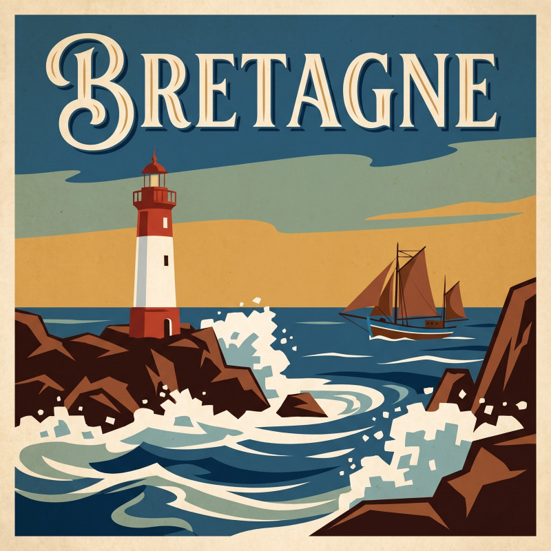 Vuurtoren aan de Bretonse Kust
