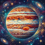 Jupiter met wolkenbanden en Grote Rode Vlek