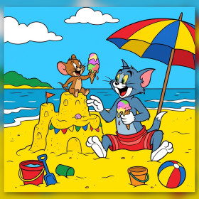 Tom e Jerry, castello di sabbia e gelati