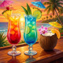 Tramonto Tropicale con Tre Cocktail