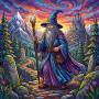 Magicien au Bâton sur le Sentier