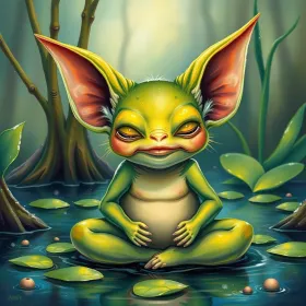Wise Green Creature Swamp Meditation