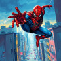 Spider-Man Leaping Over City Street