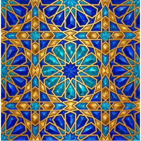 Stella Geometrica Islamica Turchese e Oro
