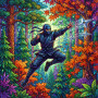 Ninja Shuriken Forest Motion